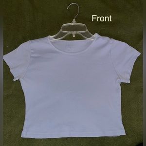 J. Galt baby blue crop tee. Tag says one size, fits XS/Sm